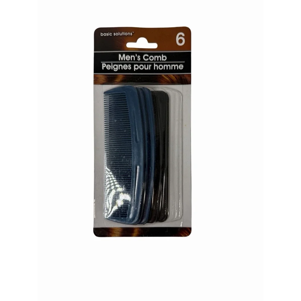 Basic Solutions Comb Set NEW Hair Mustache Beard Grooming 4 3/4 Inches
